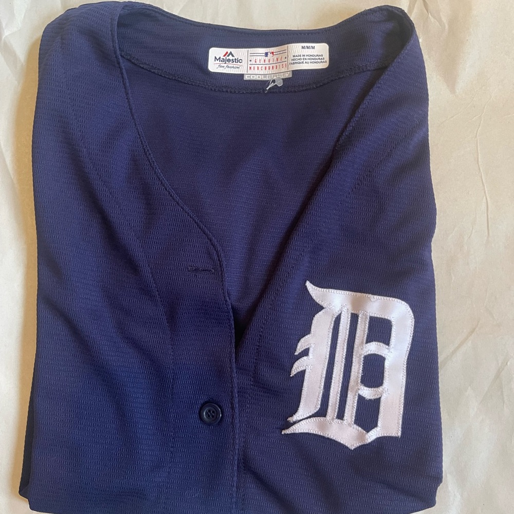 Detroit Tigers Navy Blue Baseball Jersey